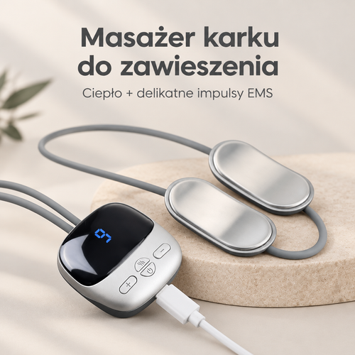 Masażer karku do zawieszenia – ciepło i impulsy EMS