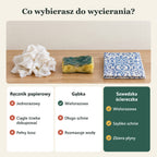 Porównanie z ręcznikiem papierowym i gąbką